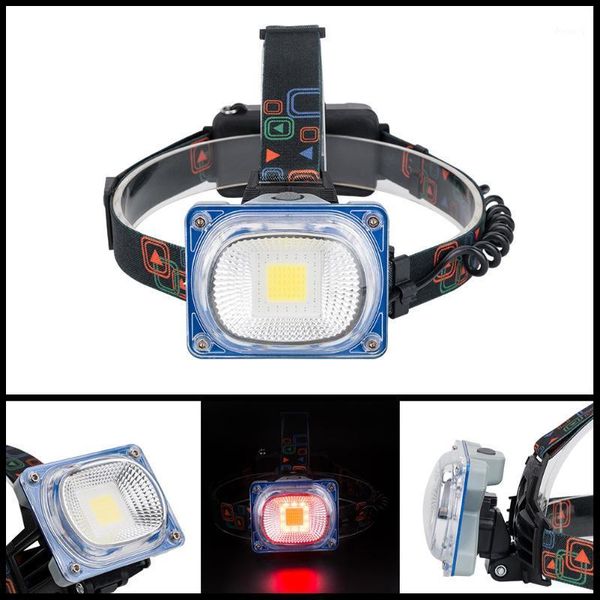 headlamps wide angle headlight headlamp cob rechargeable head lamp 3 modes torch safety warning light usb headlamp1